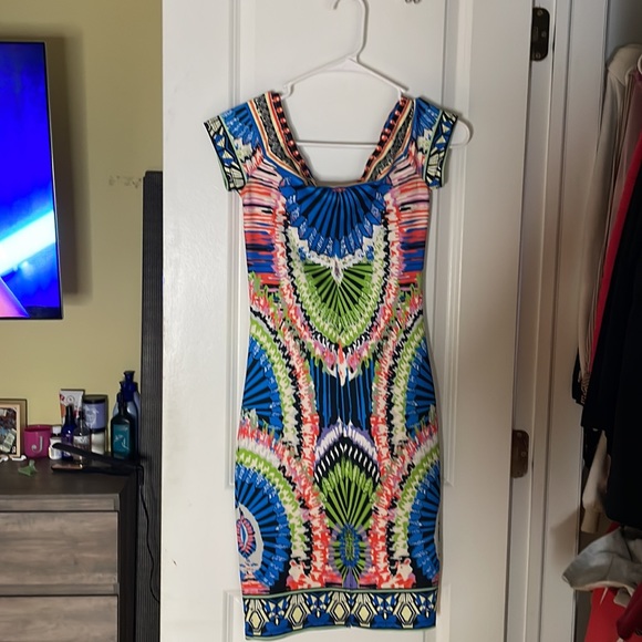 Multicolored off the shoulder dress - Picture 2 of 2